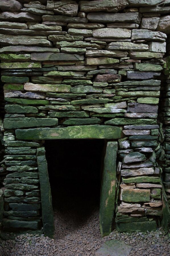 Inside Unstan Chambered Cairn, Orkney