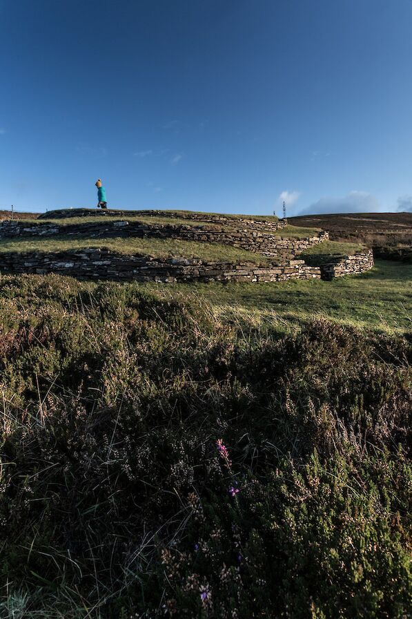 Looking back towards the Wideford Hill Cairn, Orkney