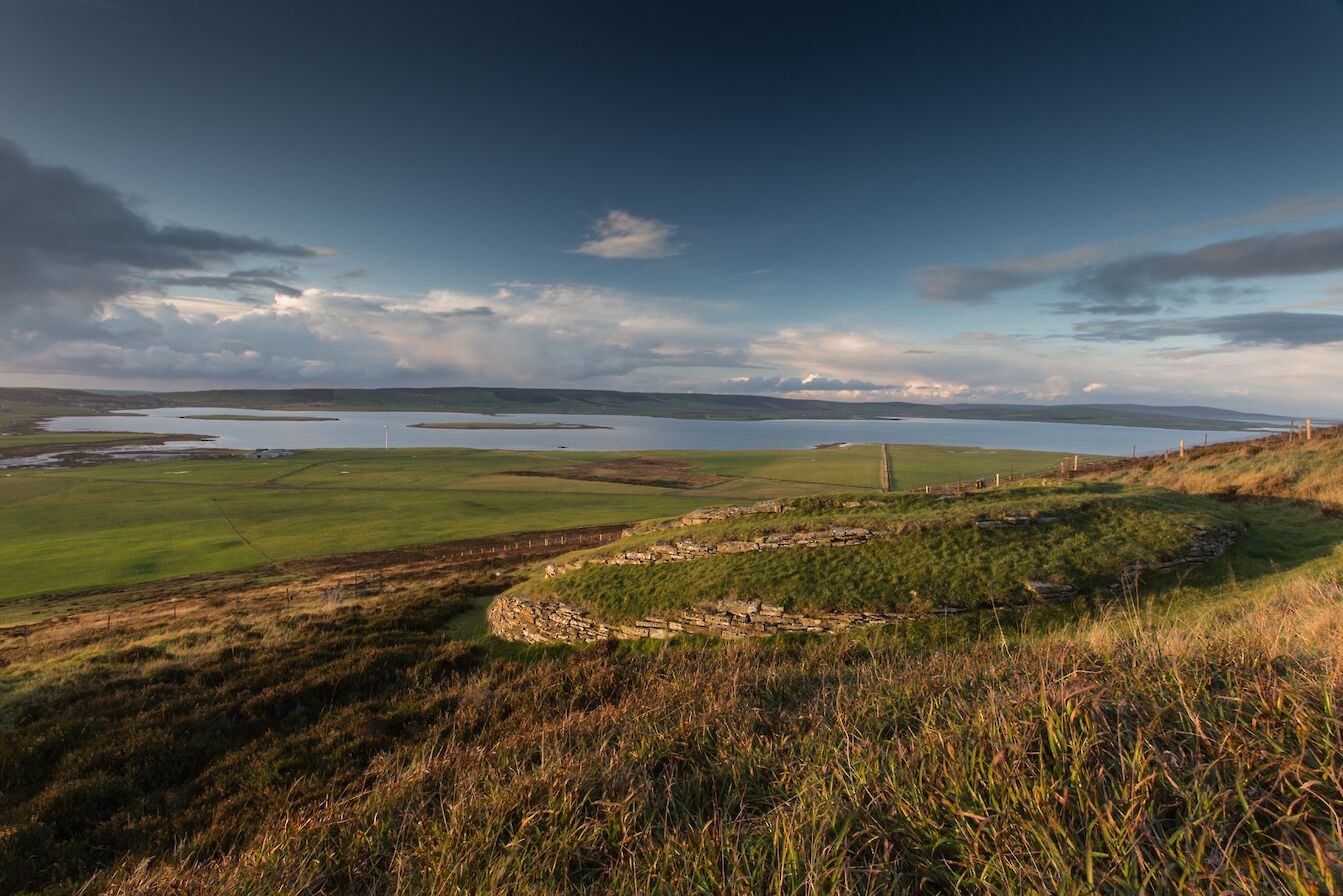 View over the Wideford Hill Cairn, Orkney