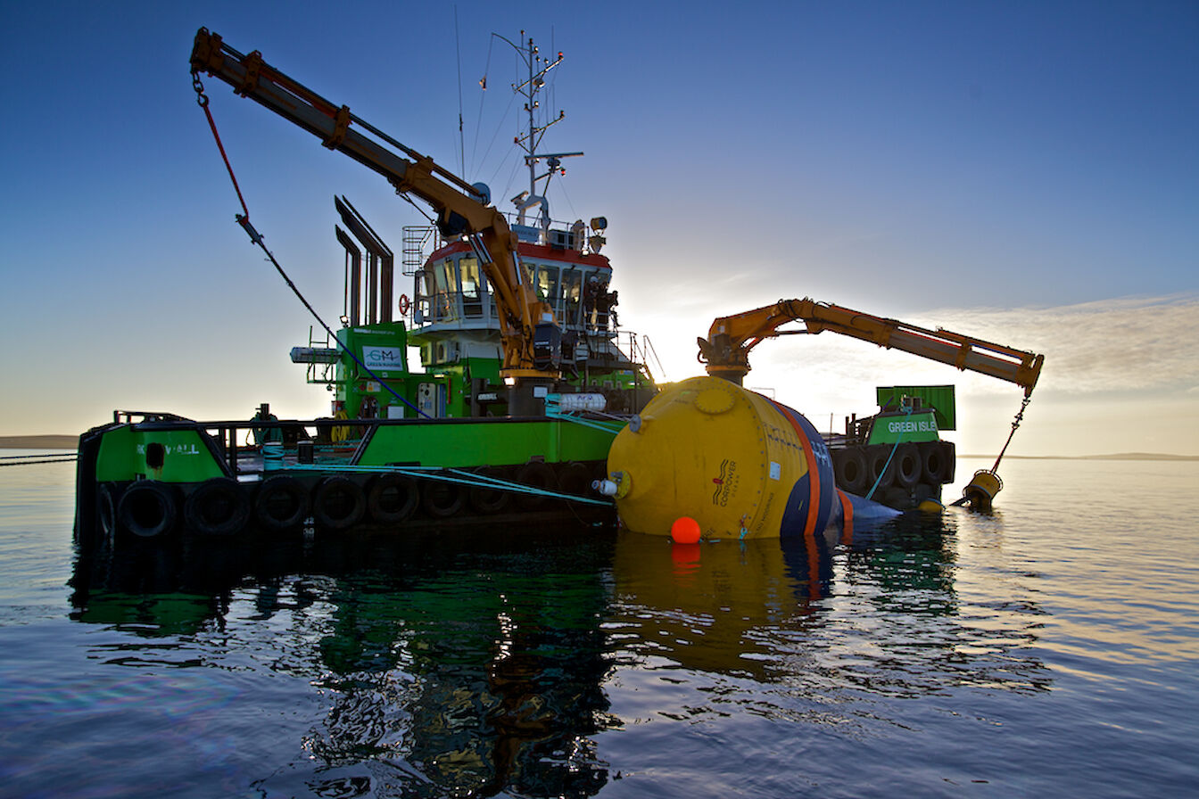 Installation of Corpower c3 device in Orkney - image by Colin Keldie
