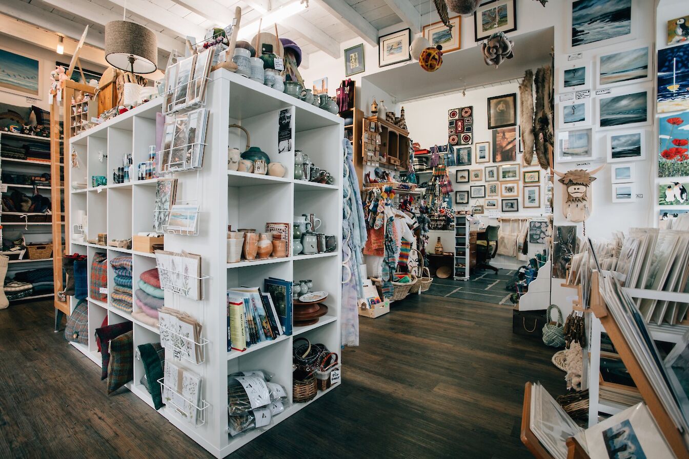 Inside Castaway Crafts in Dounby