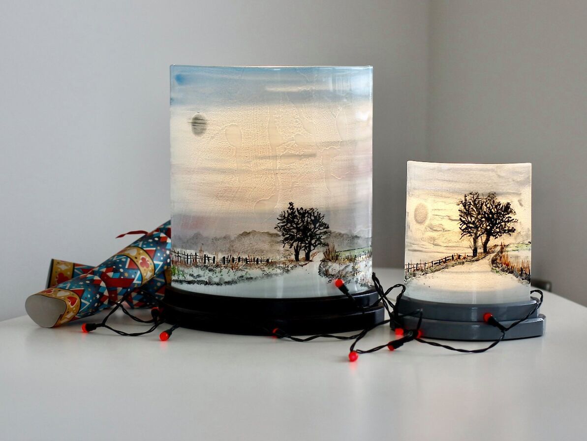 Glass lights by Carrie Paxton