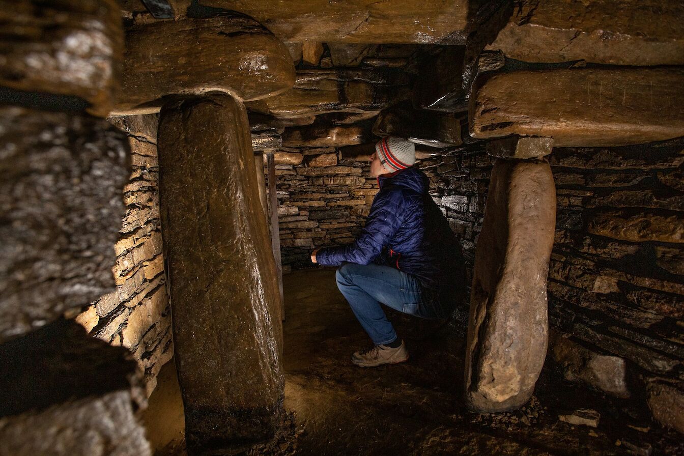 Inside the main chamber at Grain Earth House