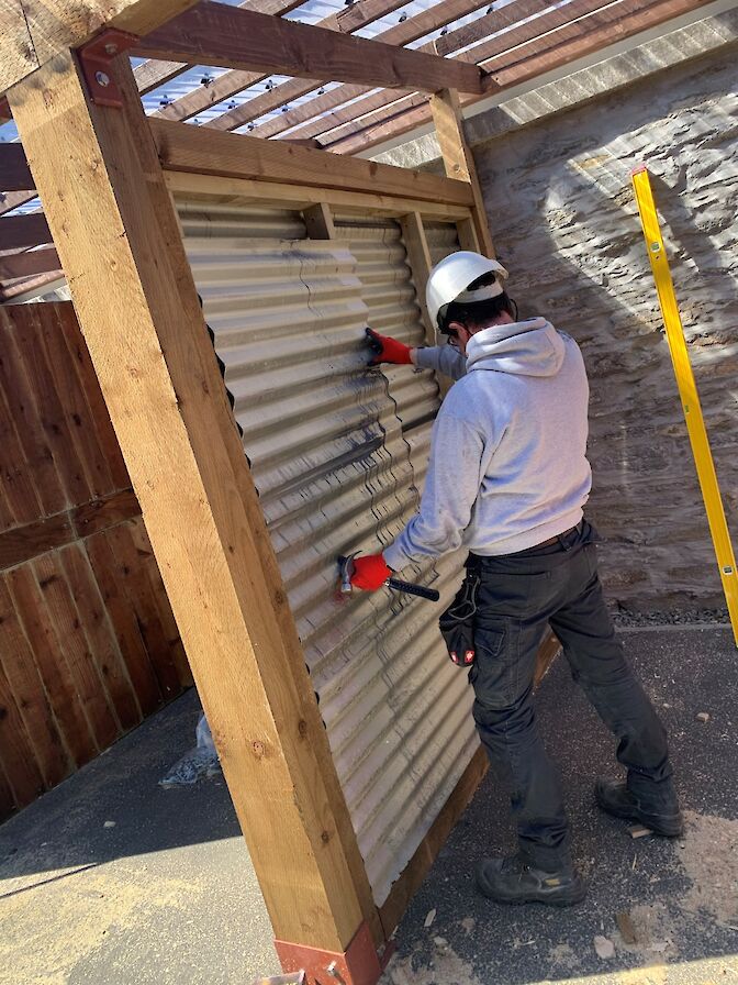 Joiners from Orkney Builders have been hard at work getting the venue built