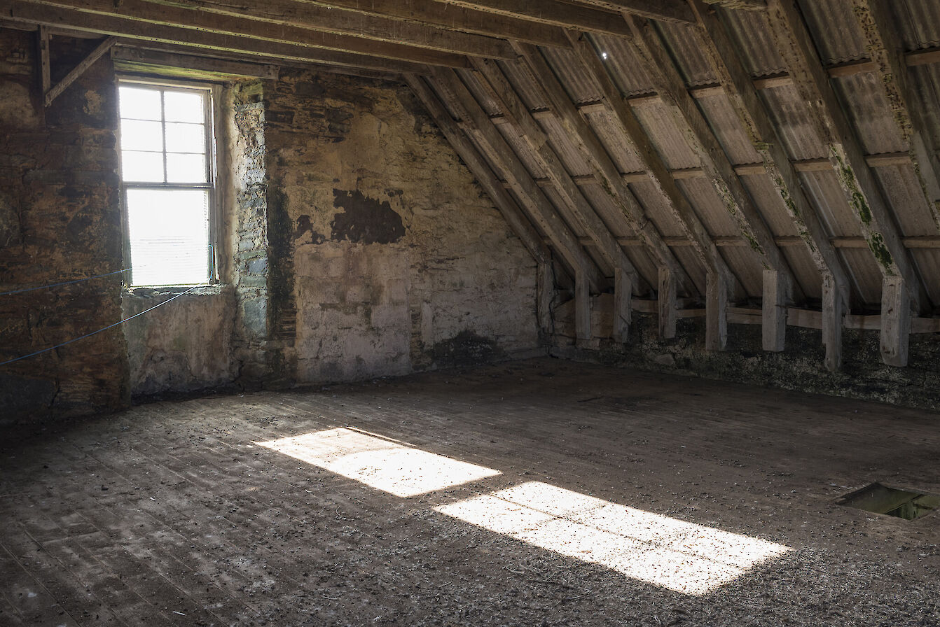 Inside the Hall of Clestrain, Orkney