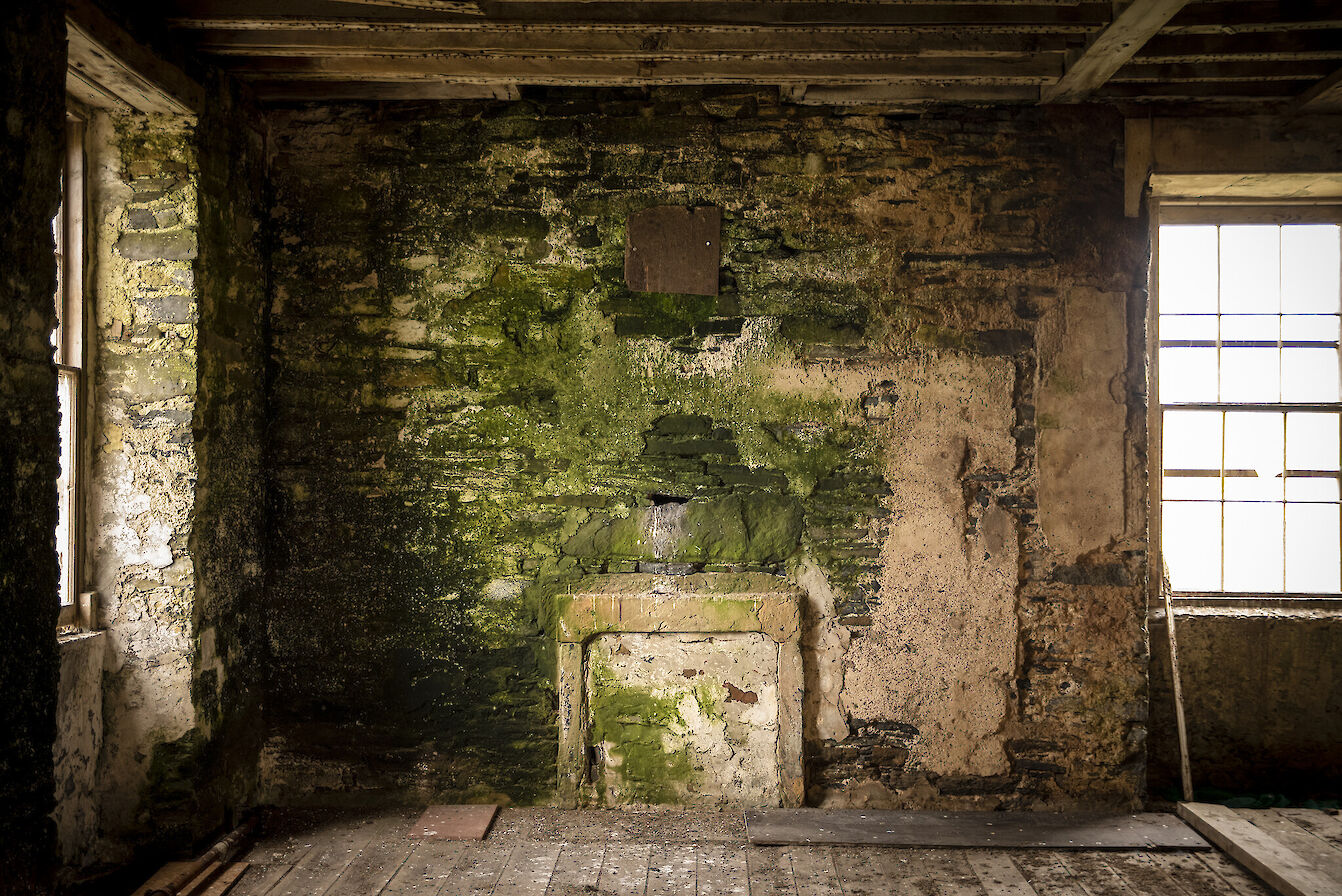 Inside the Hall of Clestrain, Orkney