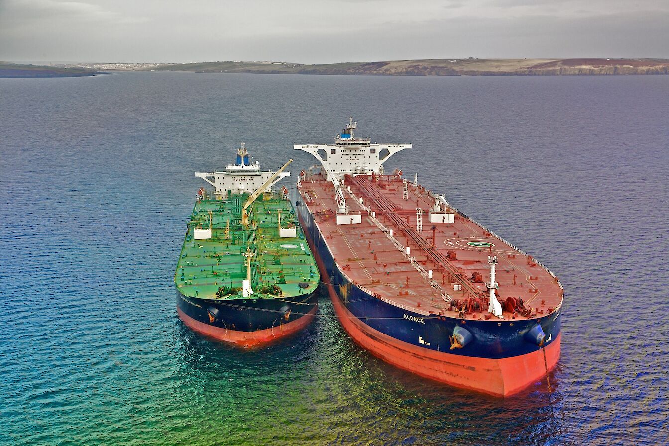 Ship to ship oil transfer, Scapa Flow, Orkney