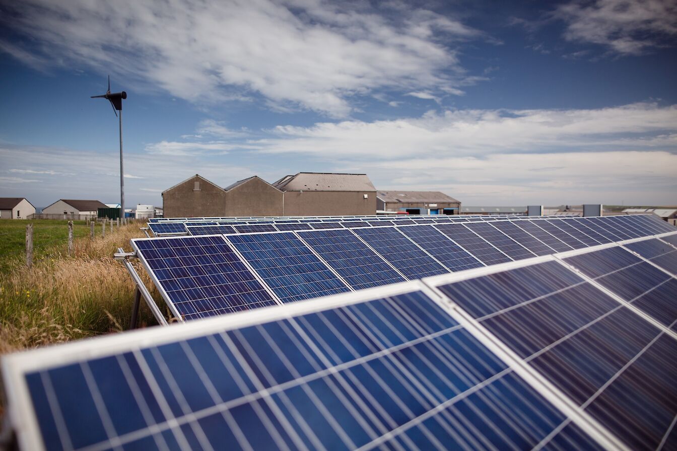 Solar panels in Orkney