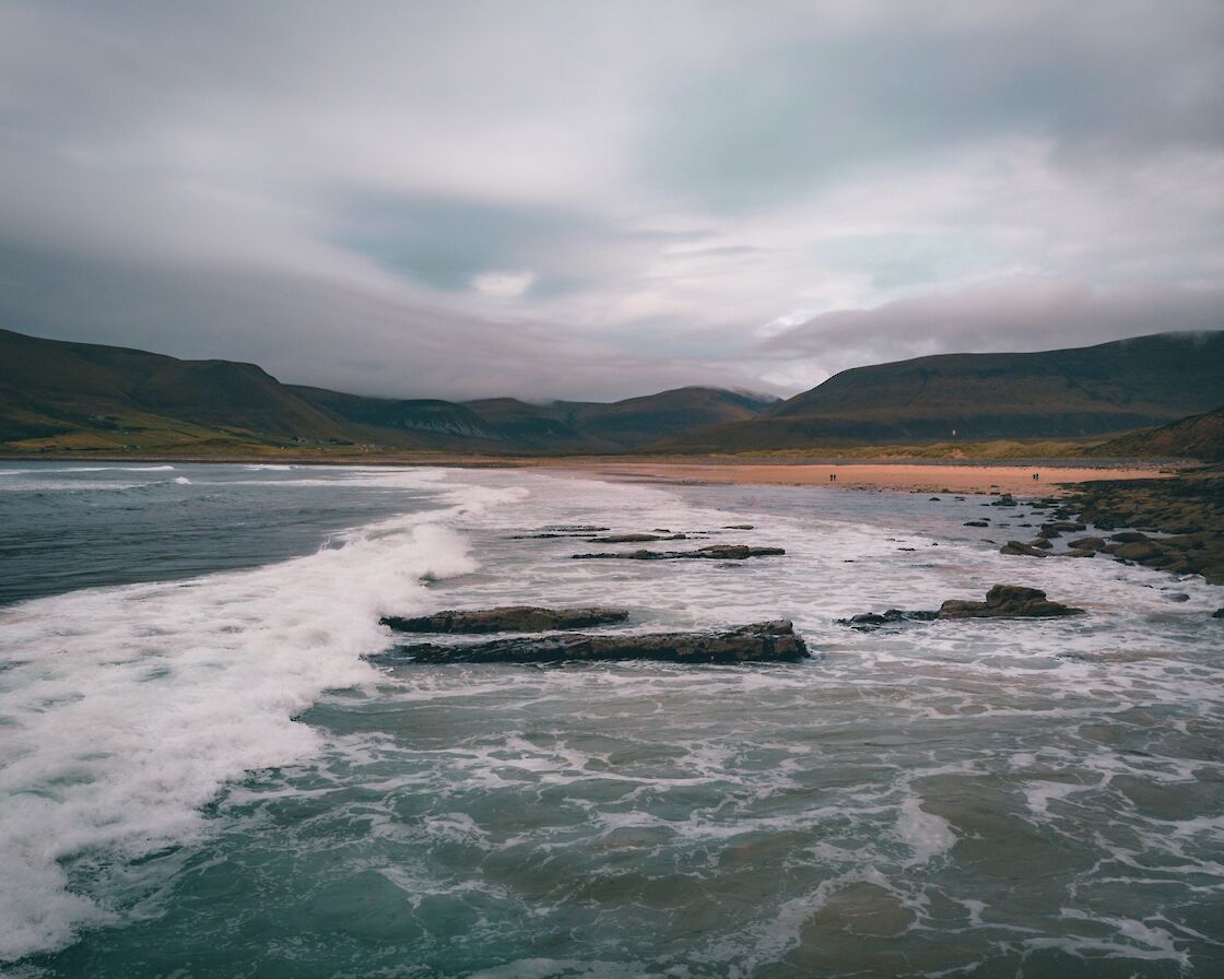Looking back at the beach at Rackwick - image by Ally Velzian