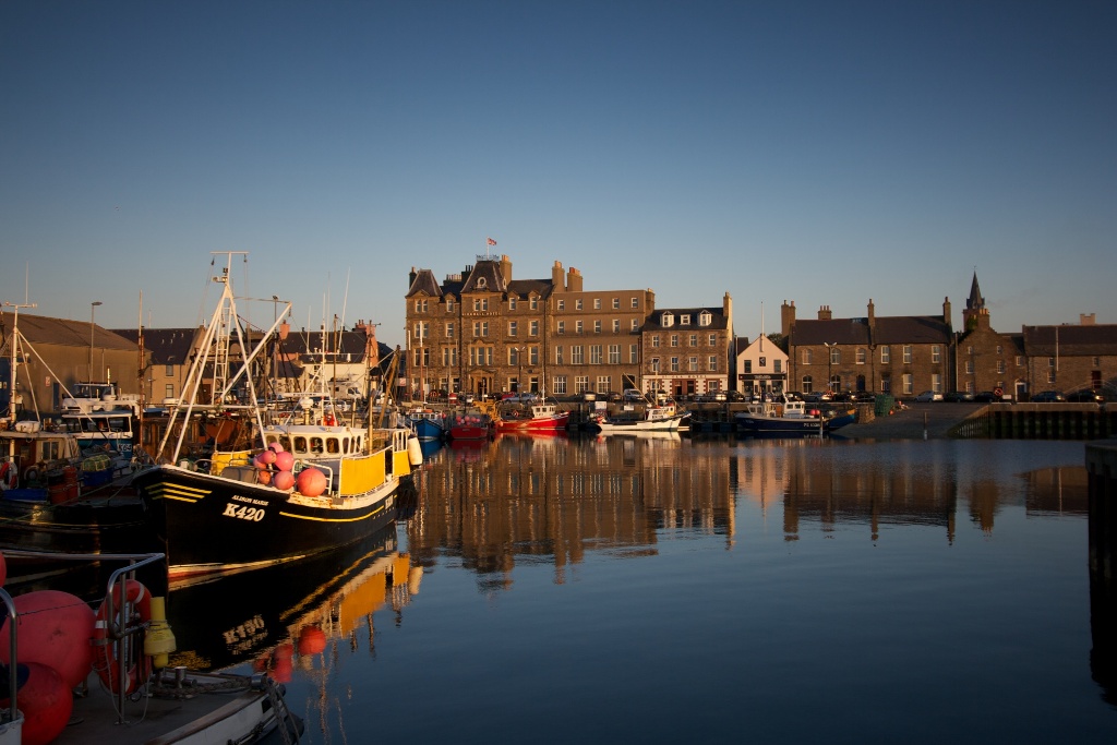 Kirkwall's harbourfront. Althouhg Orkney's biggest town, it's still small enough to meet someone you know every time you head down the street - image by Colin Keldie