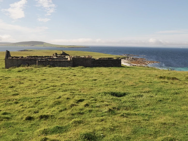 One of the old crofthouses in Faray