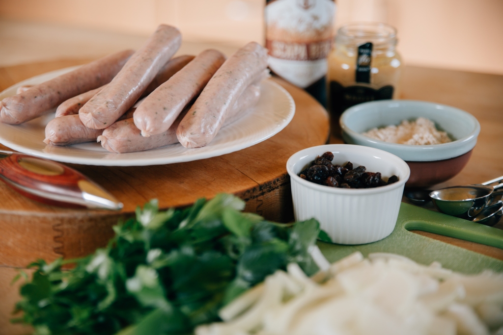 The finest Orkney beer and sausages make up this delicious recipe