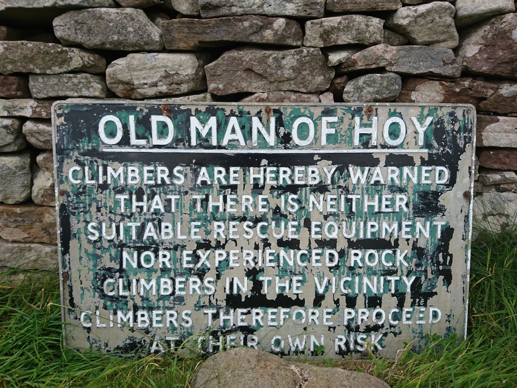 Climbers are well warned about the challenge ahead! - image by Pete Colledge