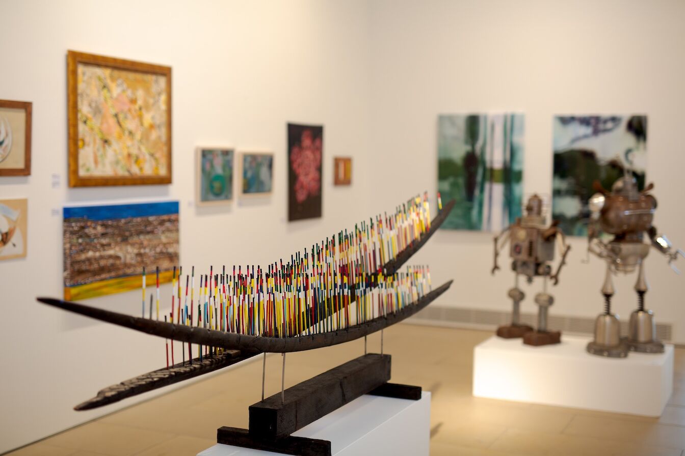 Inside the Pier Arts Centre, Orkney