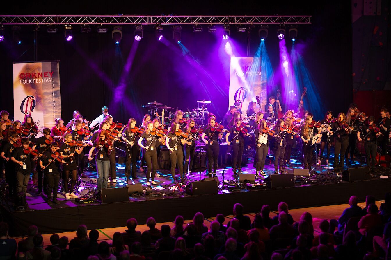 Youth group Hadhirgaan at the Orkney Folk Festival