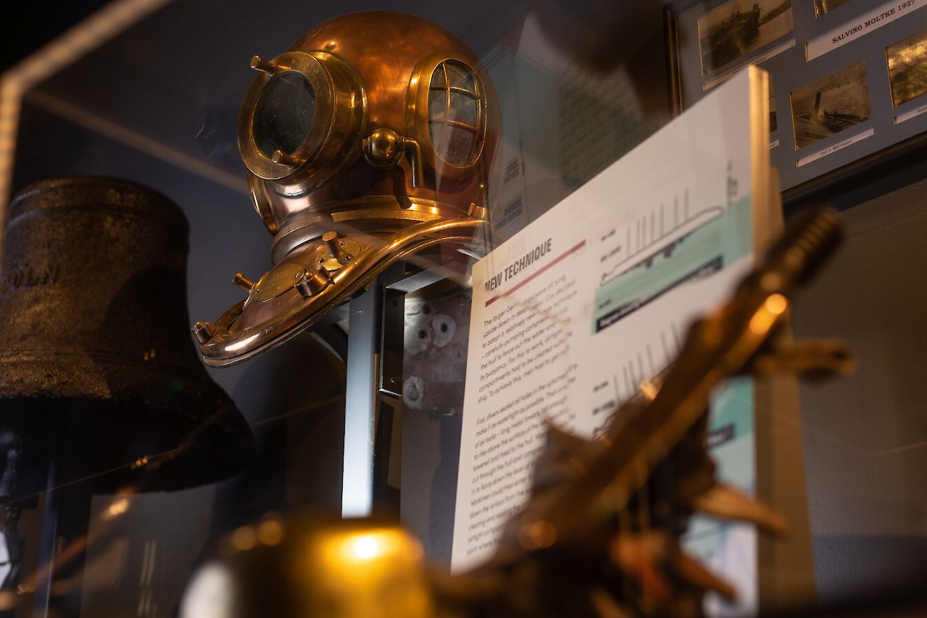 Some of the artefacts on display in the Scapa Flow Museum