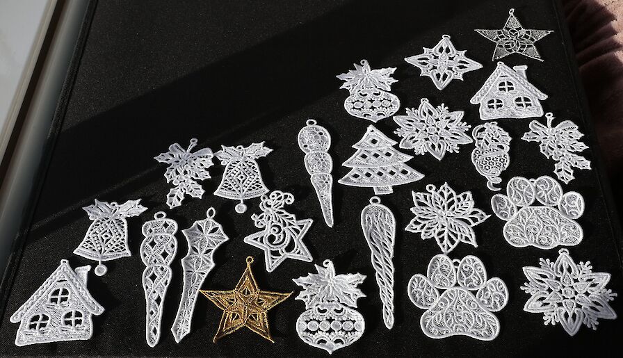 Lace Christmas Tree Ornaments
