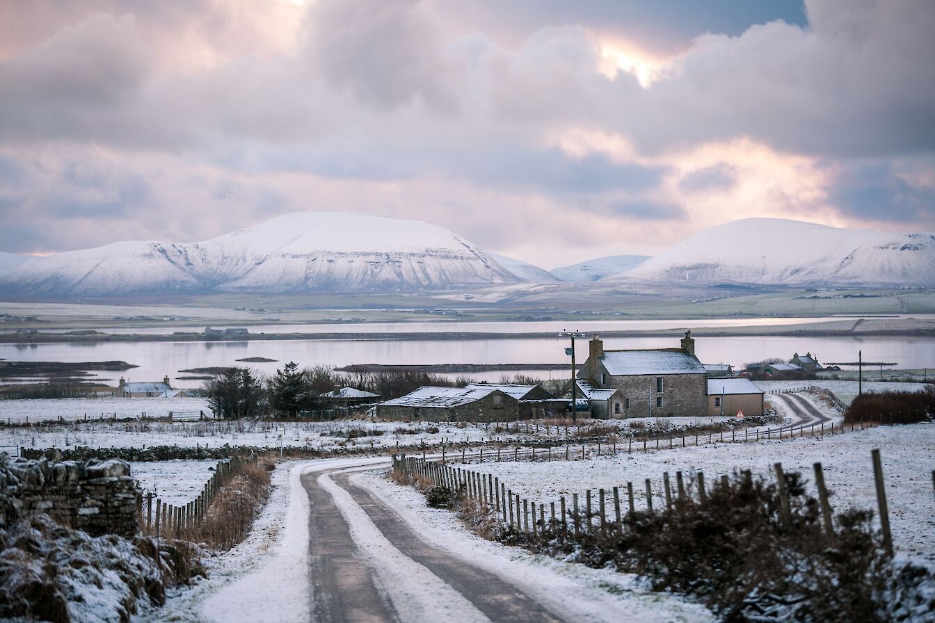 View towards the Hoy hills from Orkney's west mainland