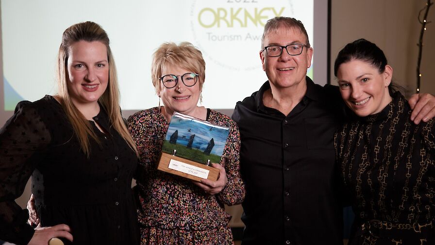 The Orkney Lux Lodges team, winners of the Non-serviced Accommodation of the Year title