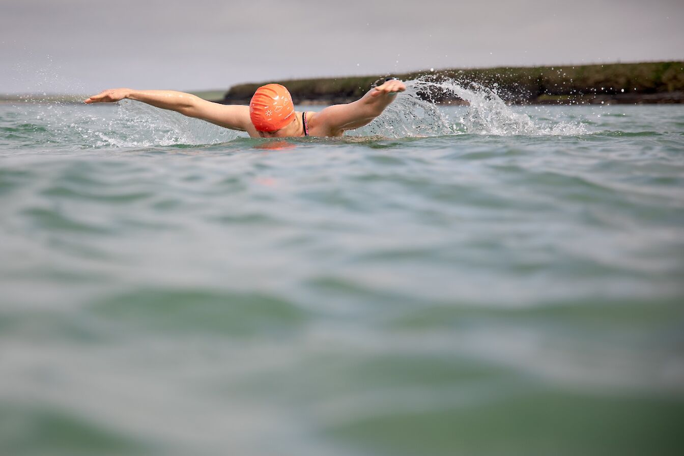 Alison Lievesley in action at Inganess, Orkney