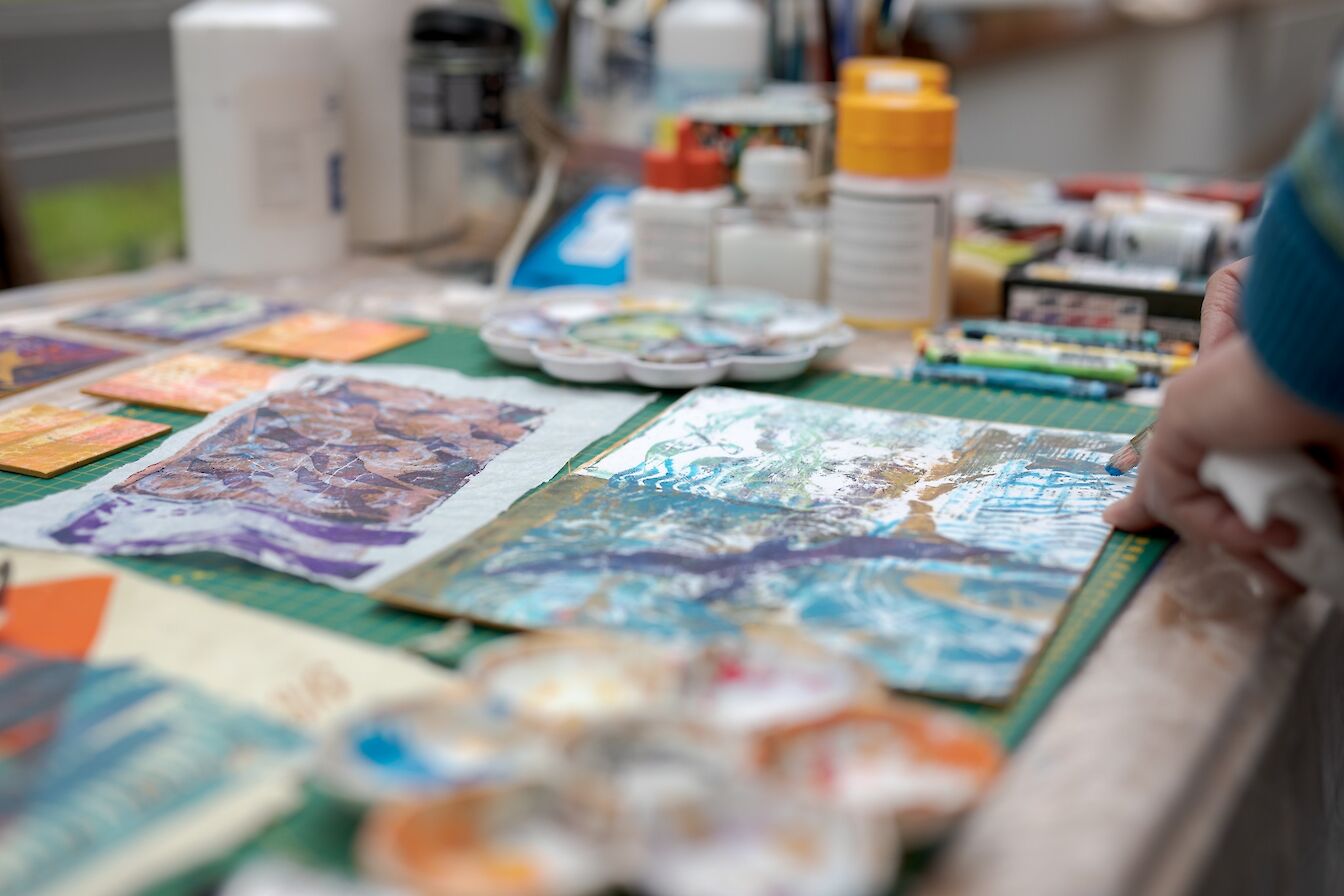 Jane Glue at work in Orkney