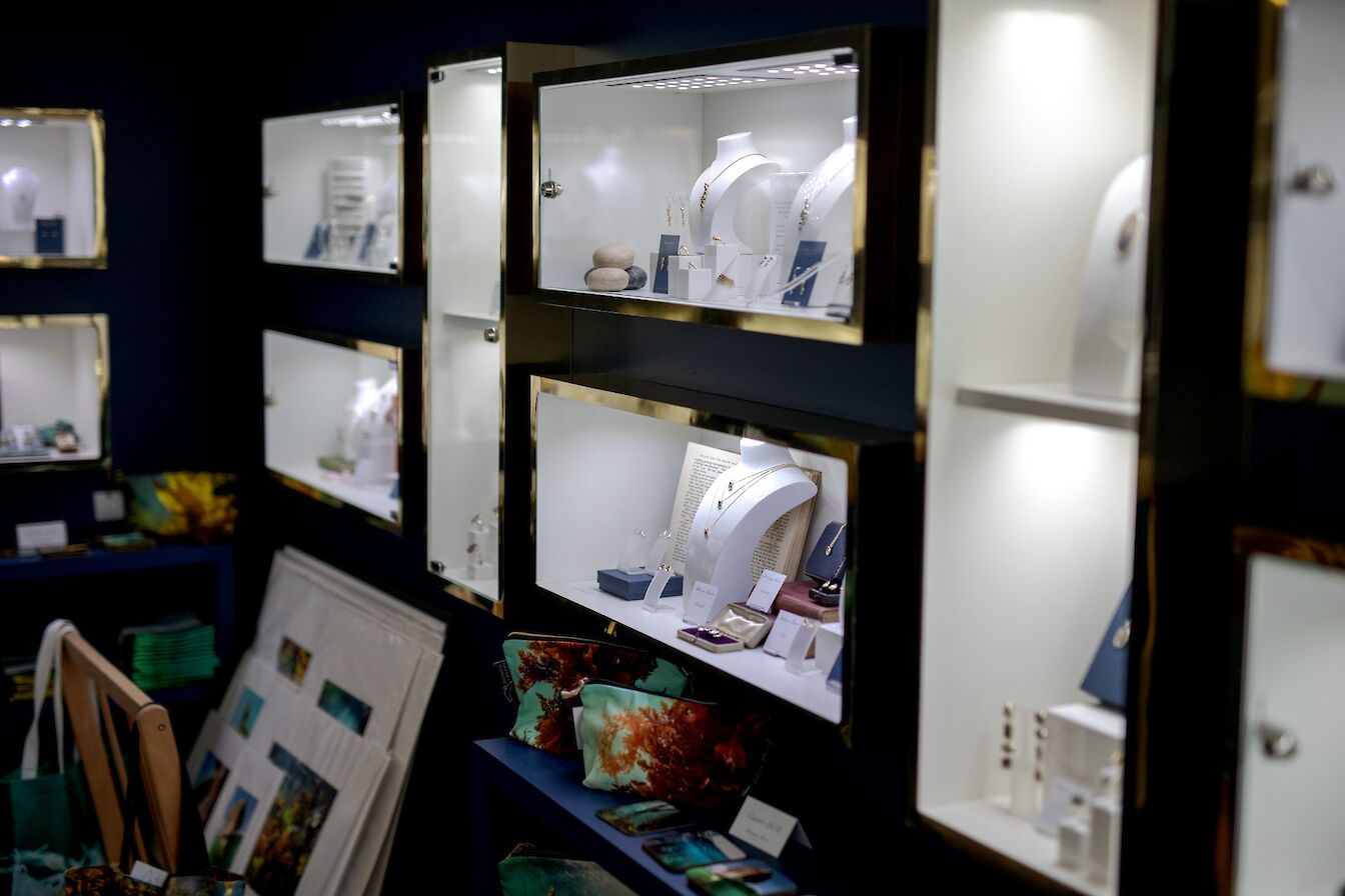 Display cases on show at the new home of Alison Moore Designs