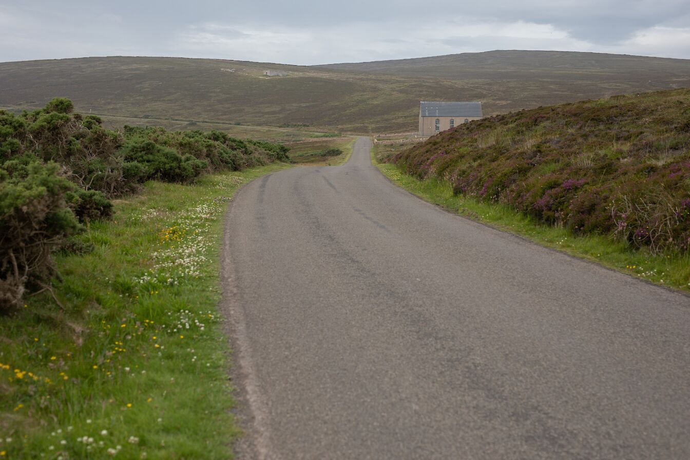 View towards the Eday Kirk, Eday, Orkney