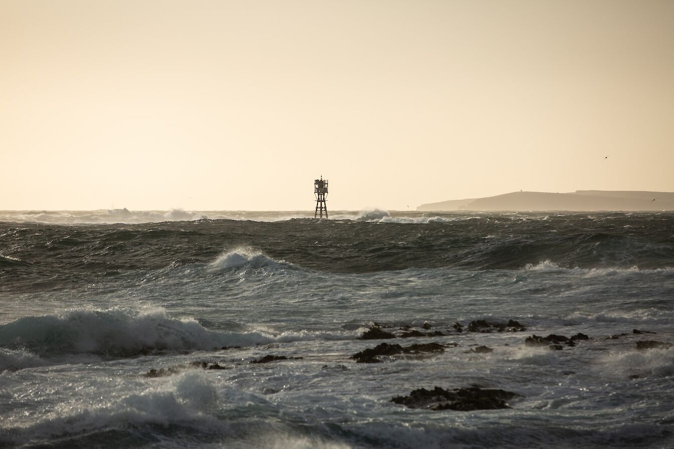 Lother Rocks lighthouse, off Burwick, South Ronaldsay, Orkney