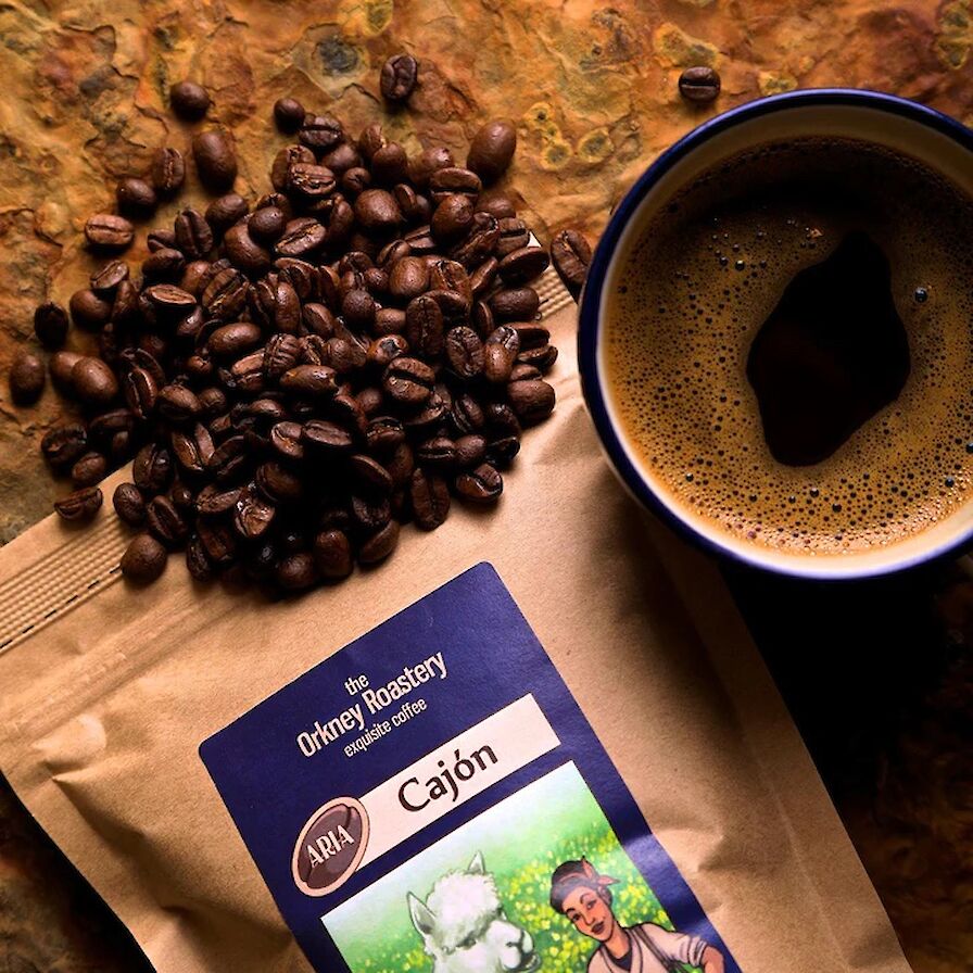 Coffee beans from the Orkney Roastery