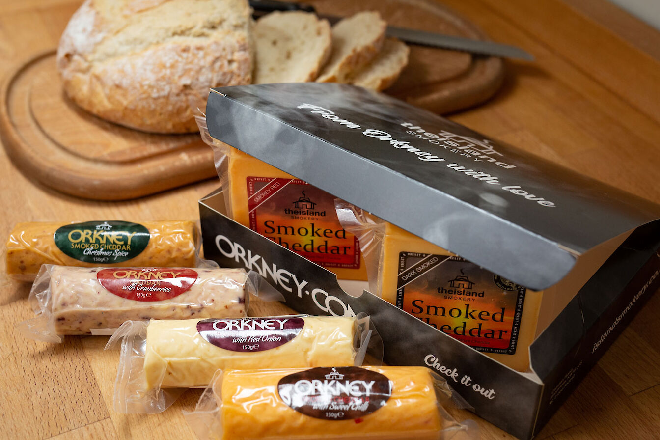 Smoked cheese selection box from the Island Smokery
