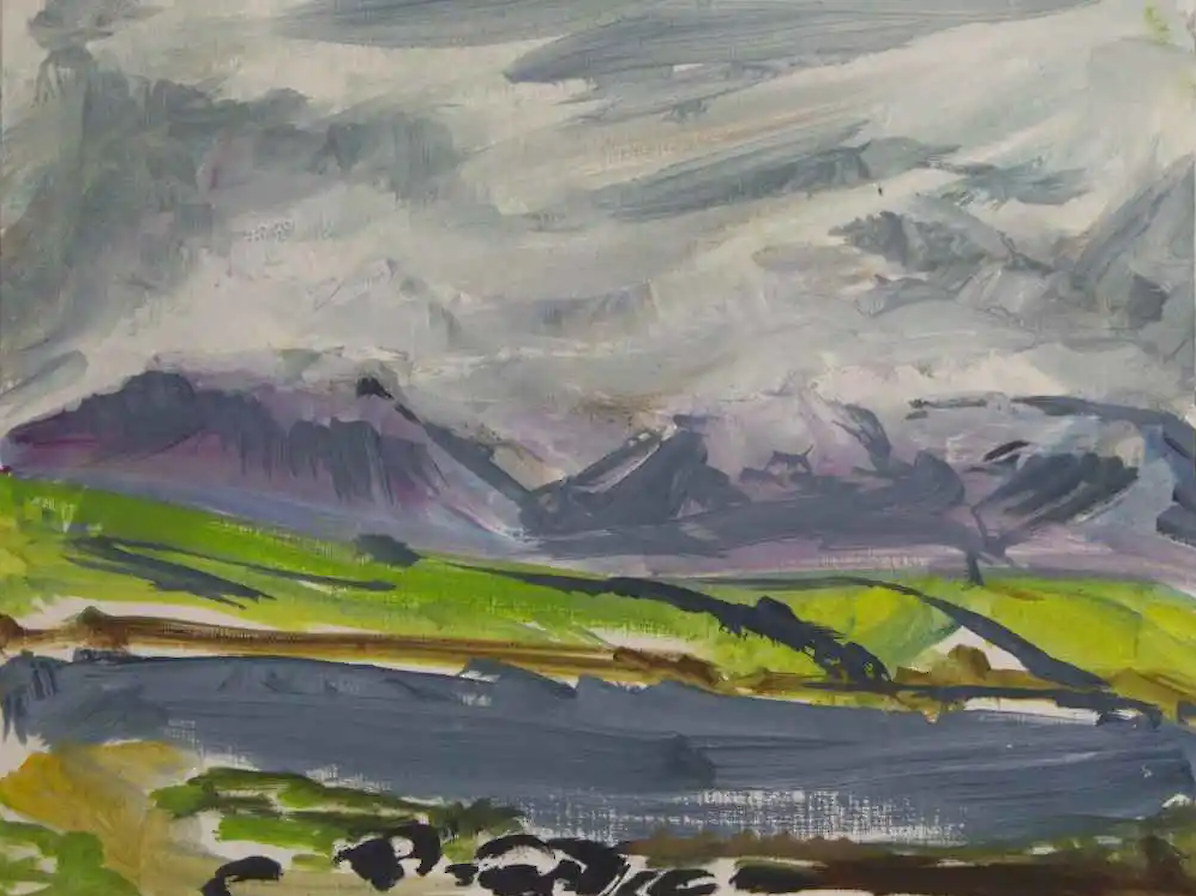 Ness of Brodgar oil painting from Jeanne Bouza Rose
