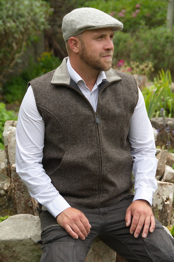 Tweed Gillet from Orkney Tweed