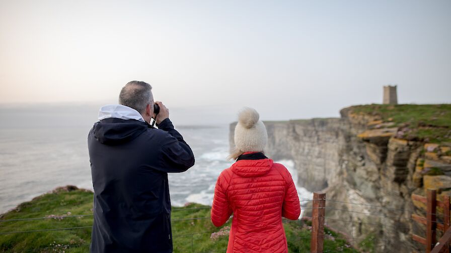 Birdwatching at Marwick Head, Orkney