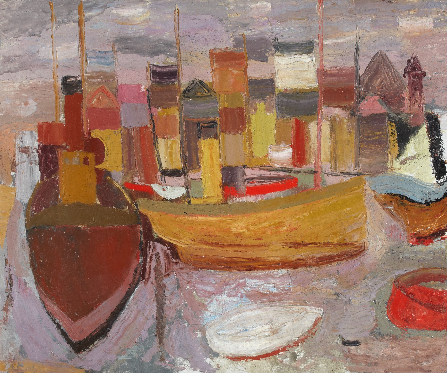 G.1991.586 William G Gillies_Harbour Scene, St Monans (AP)