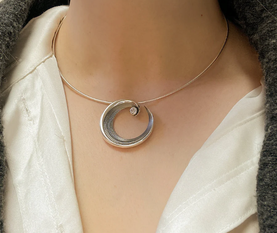 Tide Silver Pendant