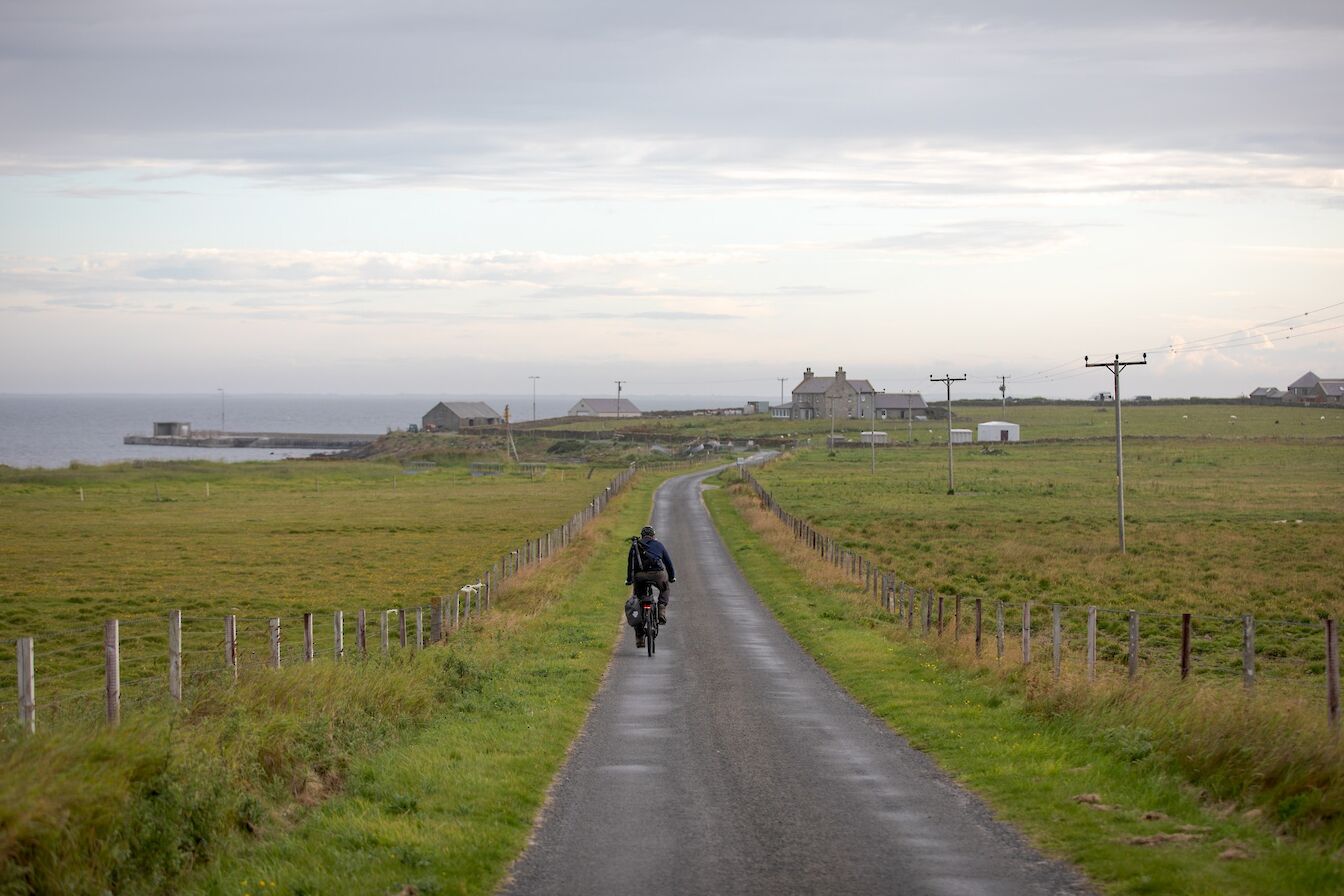 Cycling in North Ronaldsay, Orkney