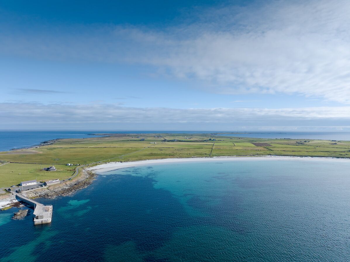 View over Nouster Bay, North Ronaldsay, Orkney