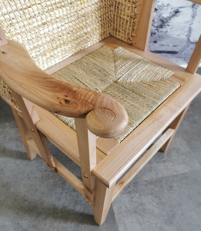 Detail of Kevin Gauld's chair at Homo Faber