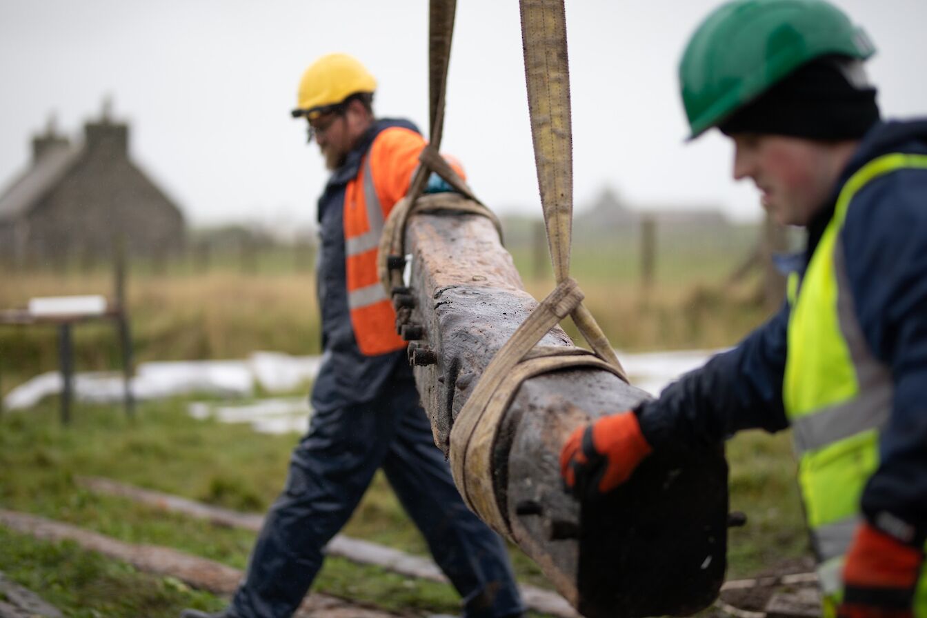 Sanday shipwreck find being submerged in freshwater tank, Orkney