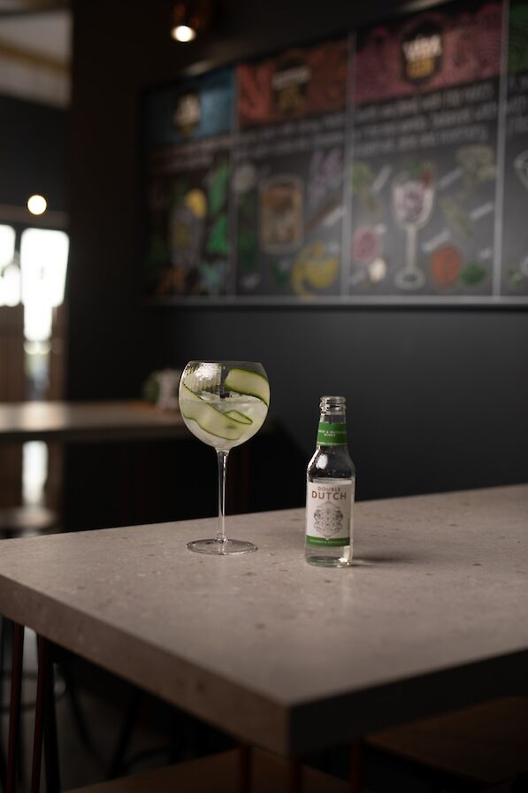 Gins and cocktails are available at the new kitchen and bar