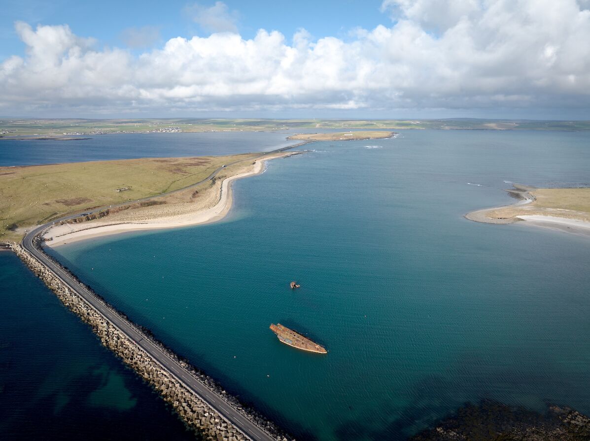 View over Churchill Barriers, Orkney