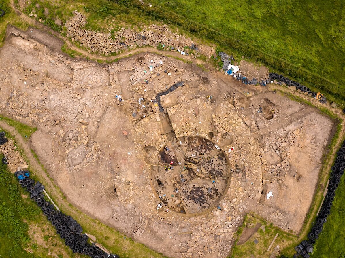 Aerial view of The Cairns, Orkney