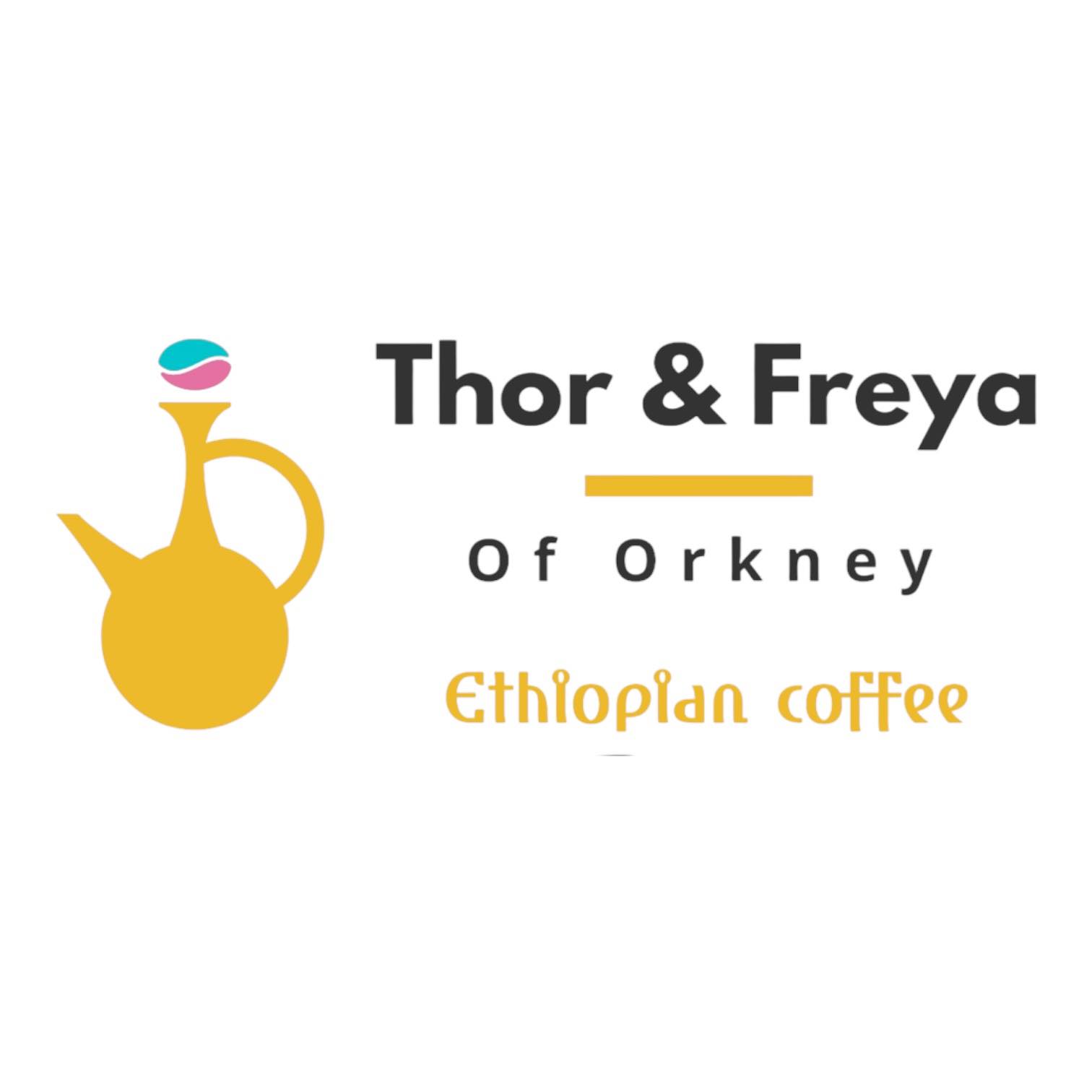 Thor and Freya of Orkney Coffee Logo