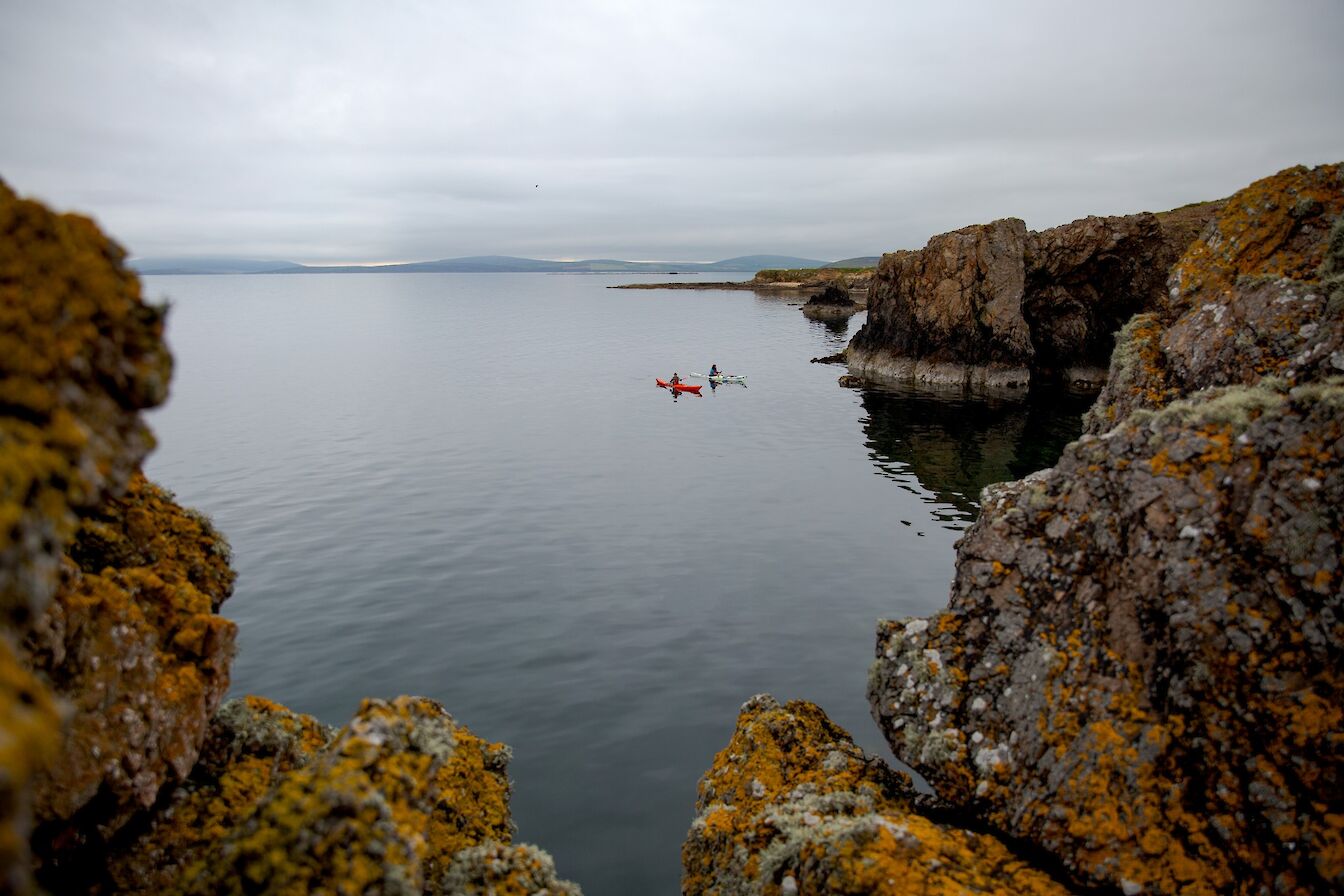 Sea kayaking in Scapa Flow, Orkney