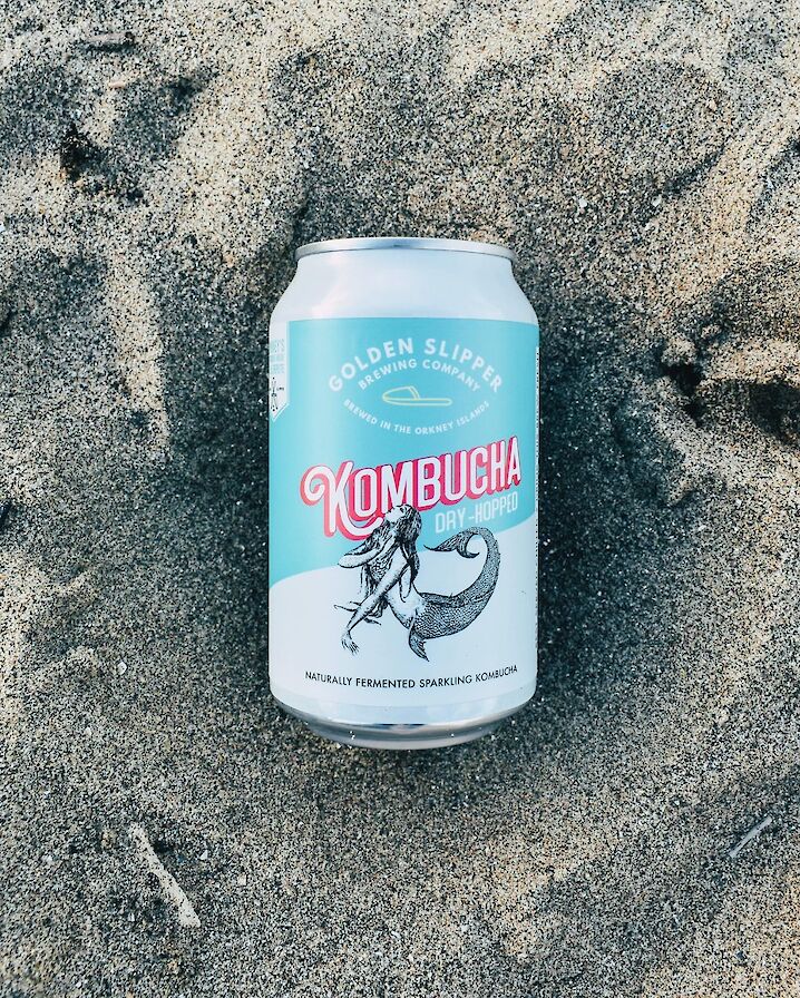 Dry-hopped kombucha from the Golden Slipper Brewing Company