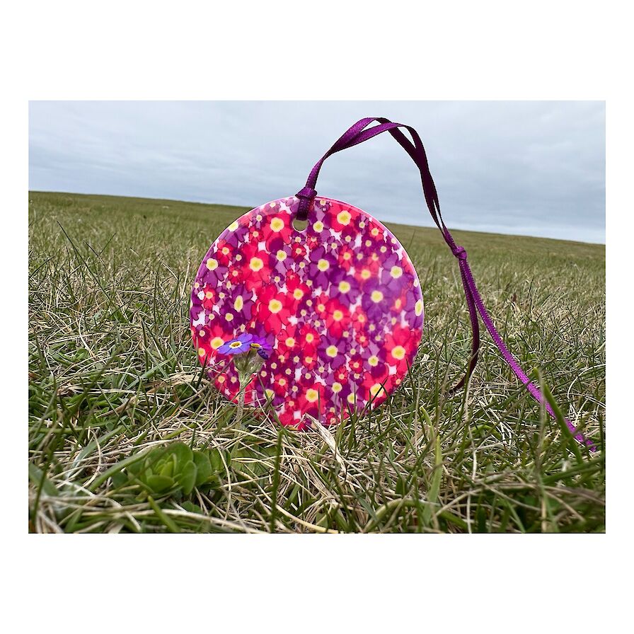 Primula Scotica Ceramic Ornament