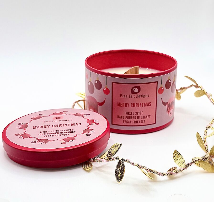 Christmas Tin Candle