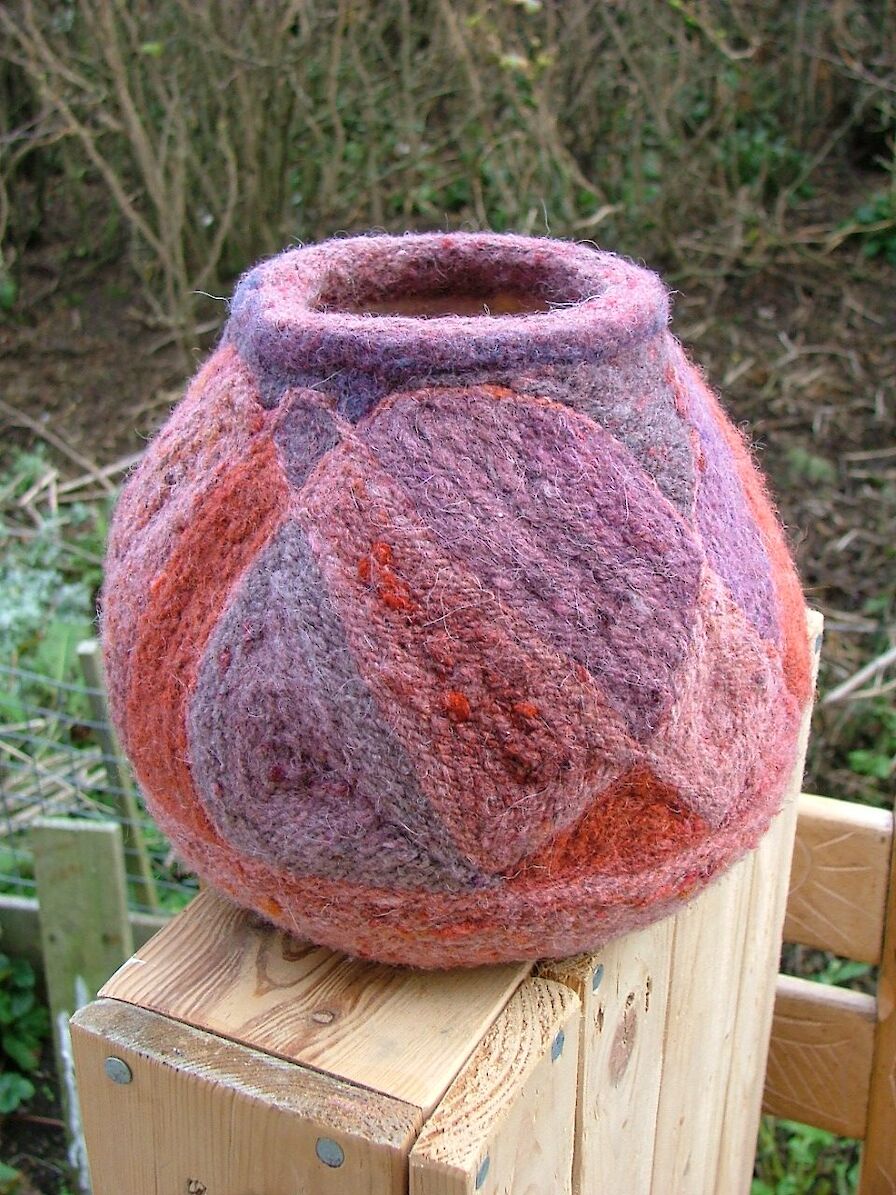 Felted Bowl - Pinks