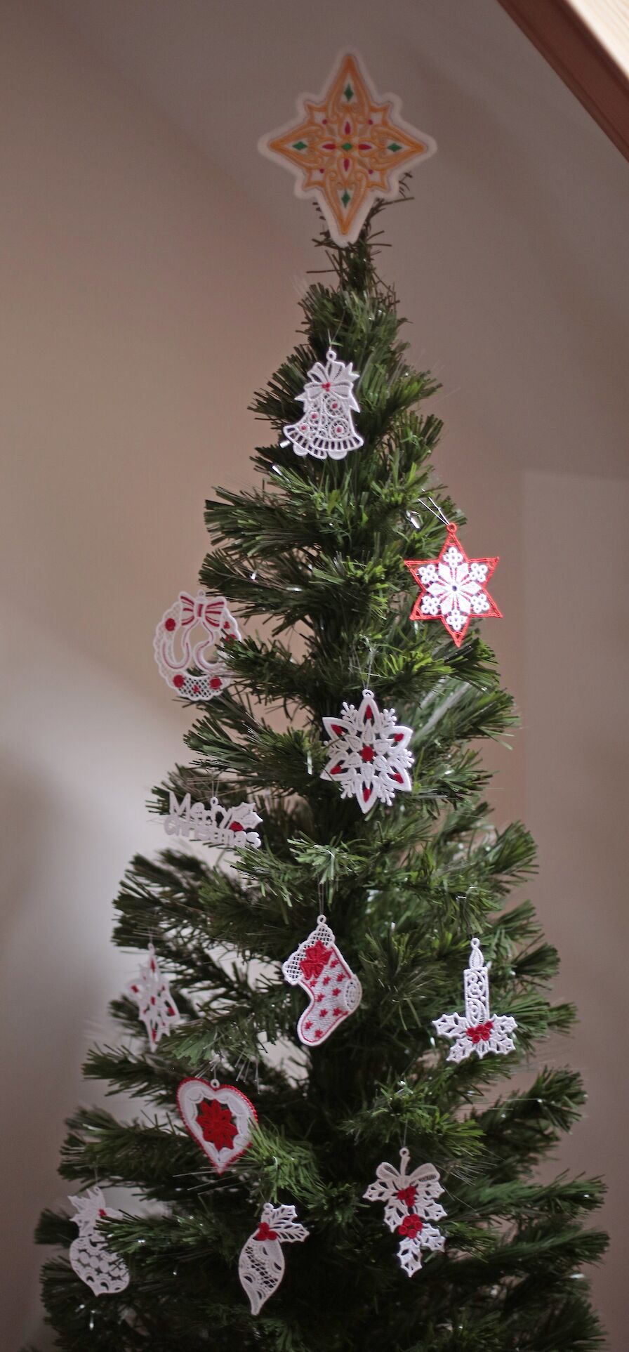 Lace Christmas Tree Ornaments
