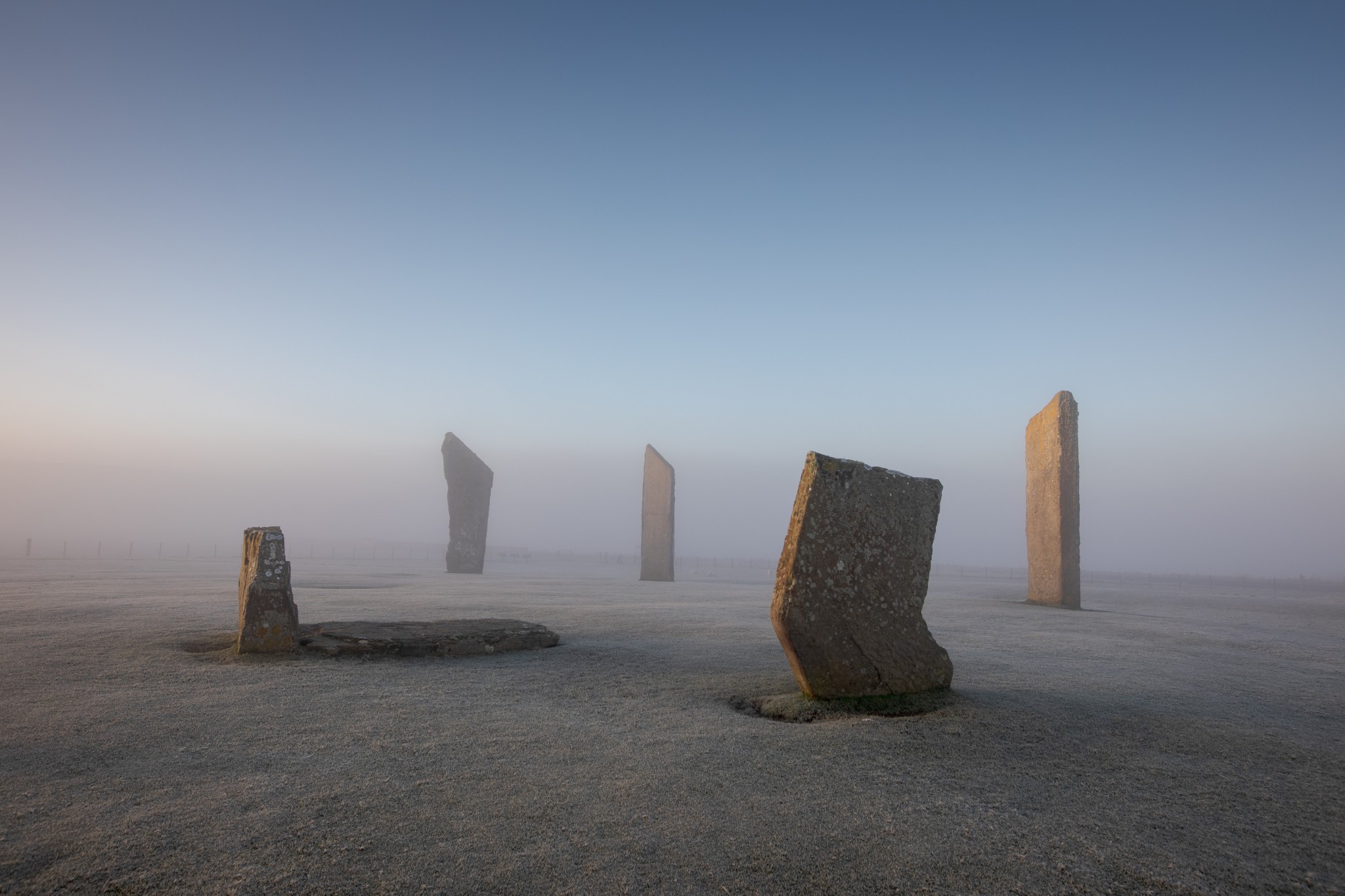Misty morning at the Standing Stones of Stenness, Orkney